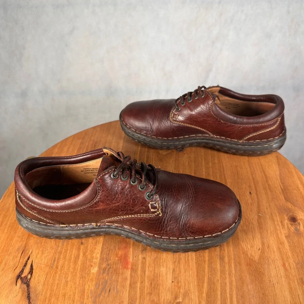Born Leather Oxford Shoes Womens 8.5 Brown Good W6540 Lace Up Comfort Casual